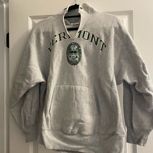 University of Vermont Champion hooded sweatshirt from 1985.